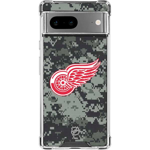 NHL Detroit Red Wings Camo Google Pixel 8 Clear Case